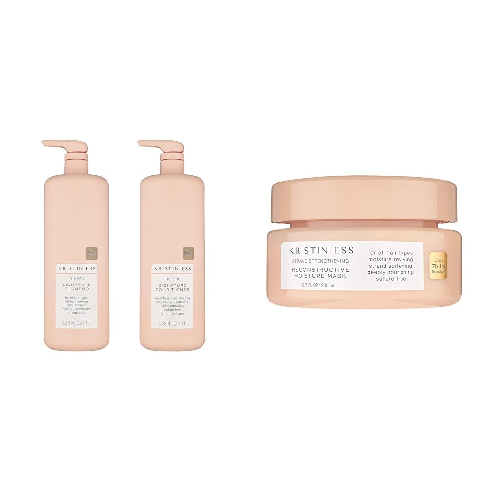 Hydrating Shampoo + Conditioner Set with Deep Conditioner Hair Mask 33.8 fl oz V9779