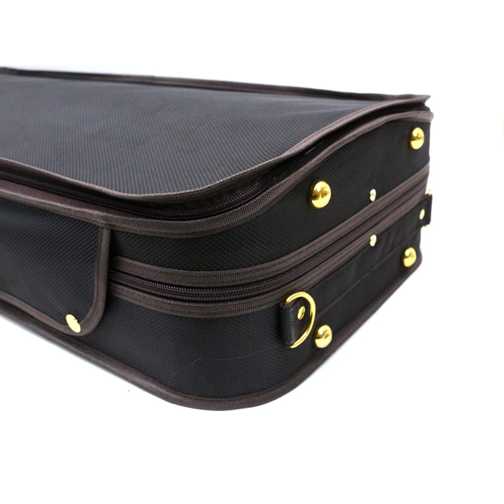 Double Violin Case Wooden Nylon Oxford Silk Interior Y212