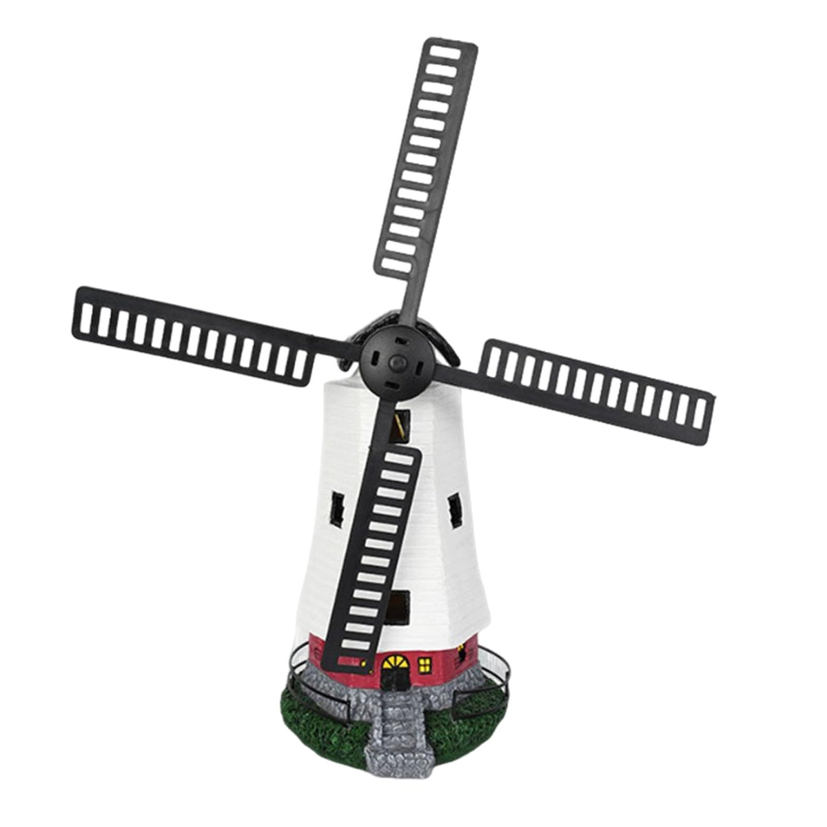 Solar Powered Rotating Lighthouse Garden Statue Light Q26847