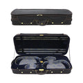 Double Violin Case Wooden Nylon Oxford Silk Interior Y212