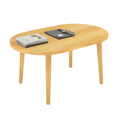 Oval Coffee Table Natural 19.7"D x 31.5"W x 16"H V101322