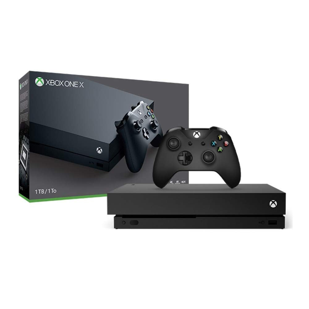 Xbox One X 1TB Gaming Console with Wireless Controller, Headset, Wired Controller and Game L1061