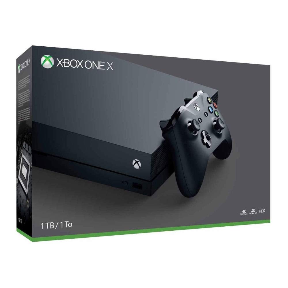 Xbox One X 1TB Gaming Console with Wireless Controller, Headset, Wired Controller and Game L1061