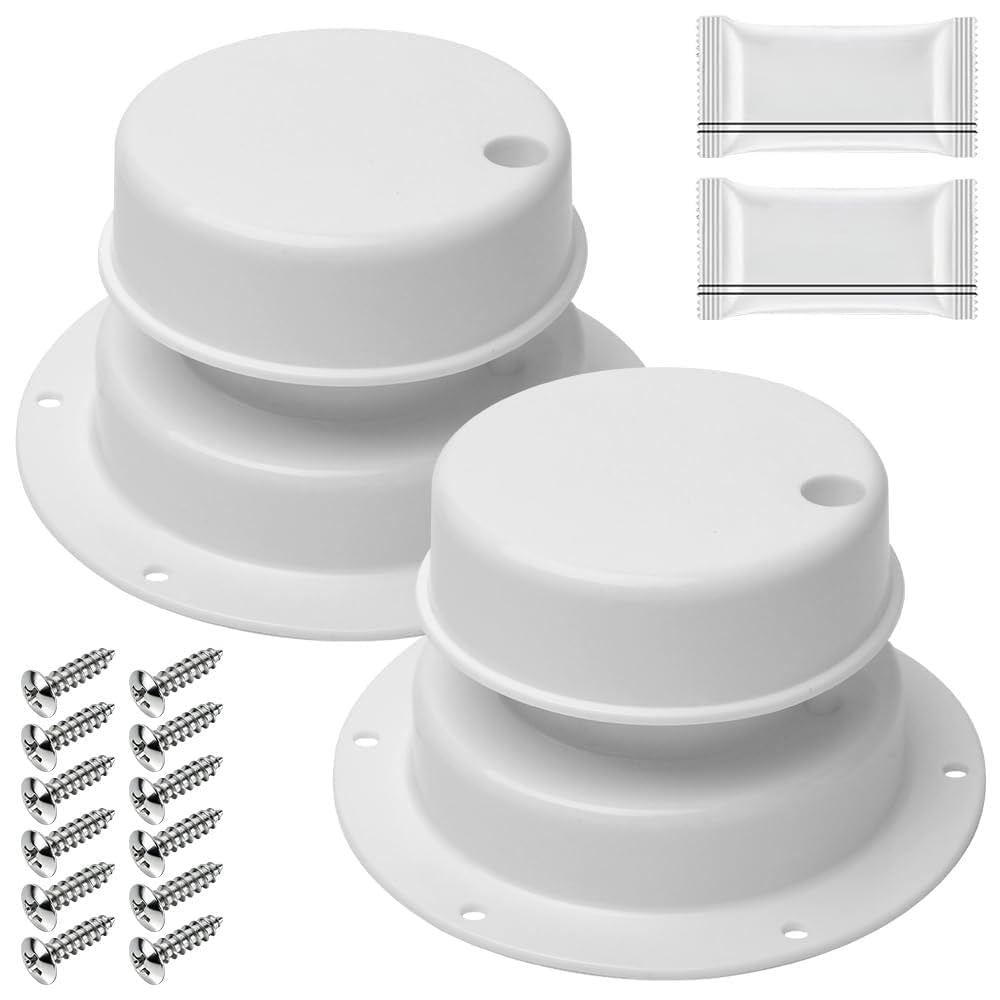 White 2 Pack RV Vent Covers I45989
