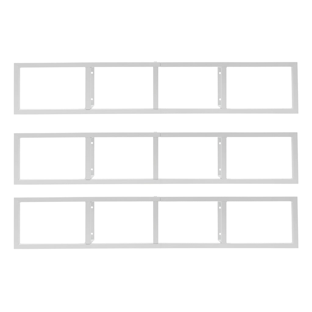 34 Inch Wall Mount Media Storage Rack, 3 pcs CD DVD Organizer Metal Shelf, White I9773