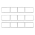 34 Inch Wall Mount Media Storage Rack, 3 pcs CD DVD Organizer Metal Shelf, White I9773