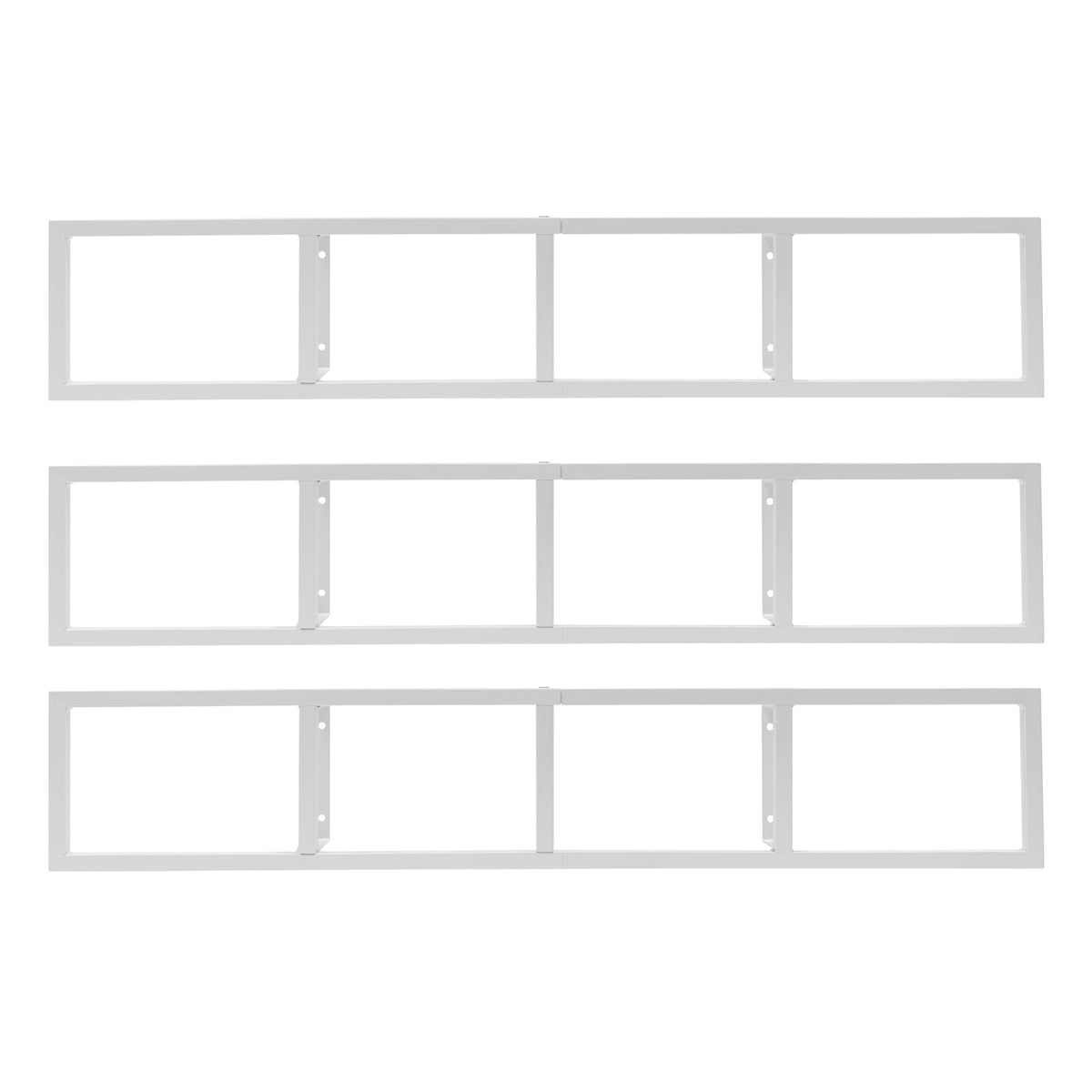 34 Inch Wall Mount Media Storage Rack, 3 pcs CD DVD Organizer Metal Shelf, White I9773