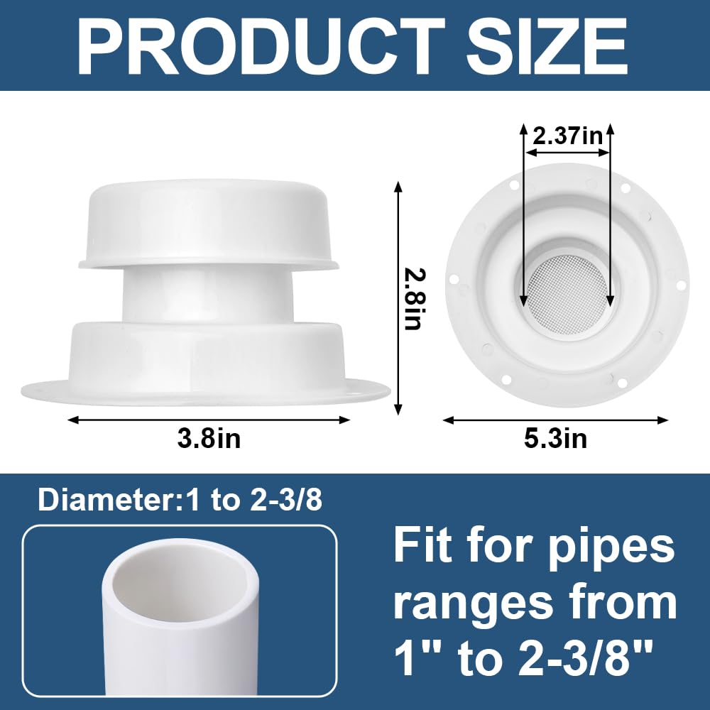 White 2 Pack RV Vent Covers I45989