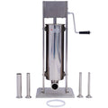 7L Stainless Steel Vertical Sausage Stuffer with 4 Stuffing Tubes U35489
