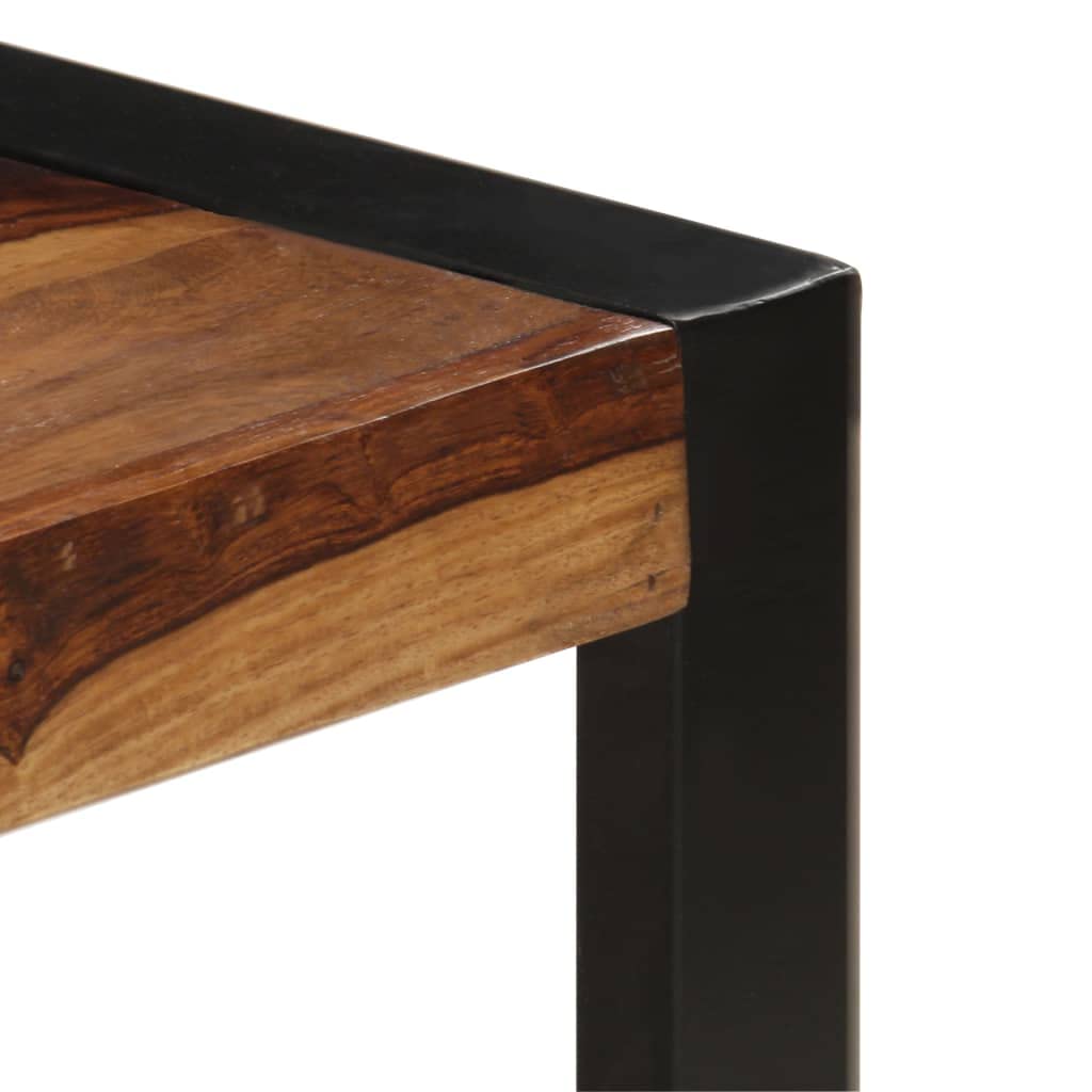 Solid Sheesham Wood Coffee Table with Steel Legs V978825
