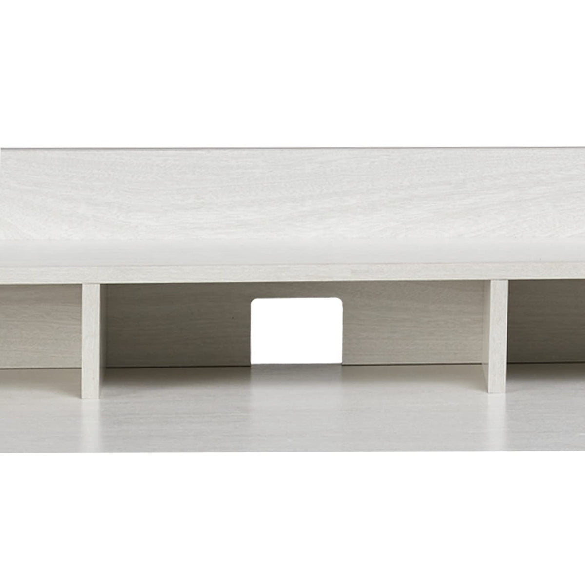 Oak White Computer Desk with 4 Drawers and Hutch Shelf Q6185