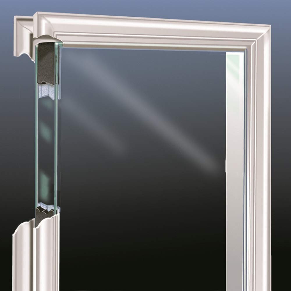 Left Hand In-swing Fiberglass Smooth Prehung Front Door Full Lite 36" x 80" with Two 14" Sidelites H2413