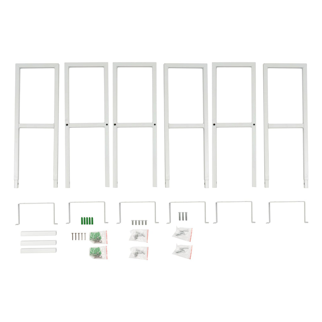 34 Inch Wall Mount Media Storage Rack, 3 pcs CD DVD Organizer Metal Shelf, White I9773
