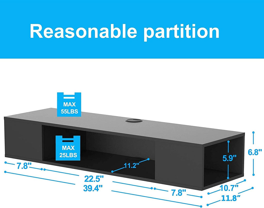 39.4" Floating TV Stand with Storage Q825633