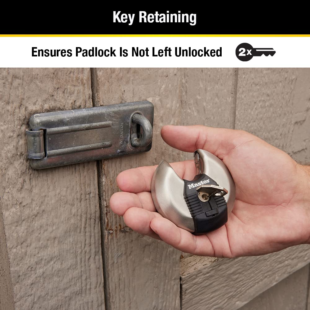 2-3/4-inch Wide Stainless Steel Disc Padlock M215016