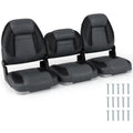 3-Pack Folding Boat Seats with 28D Sponge Padding R553