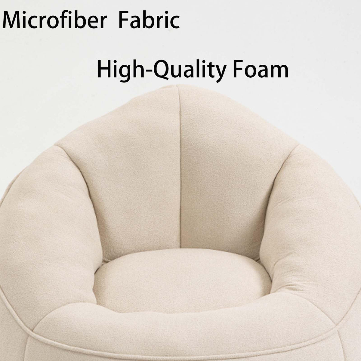 Microfiber Memory Foam Bean Bag Chair with Ottoman E276864
