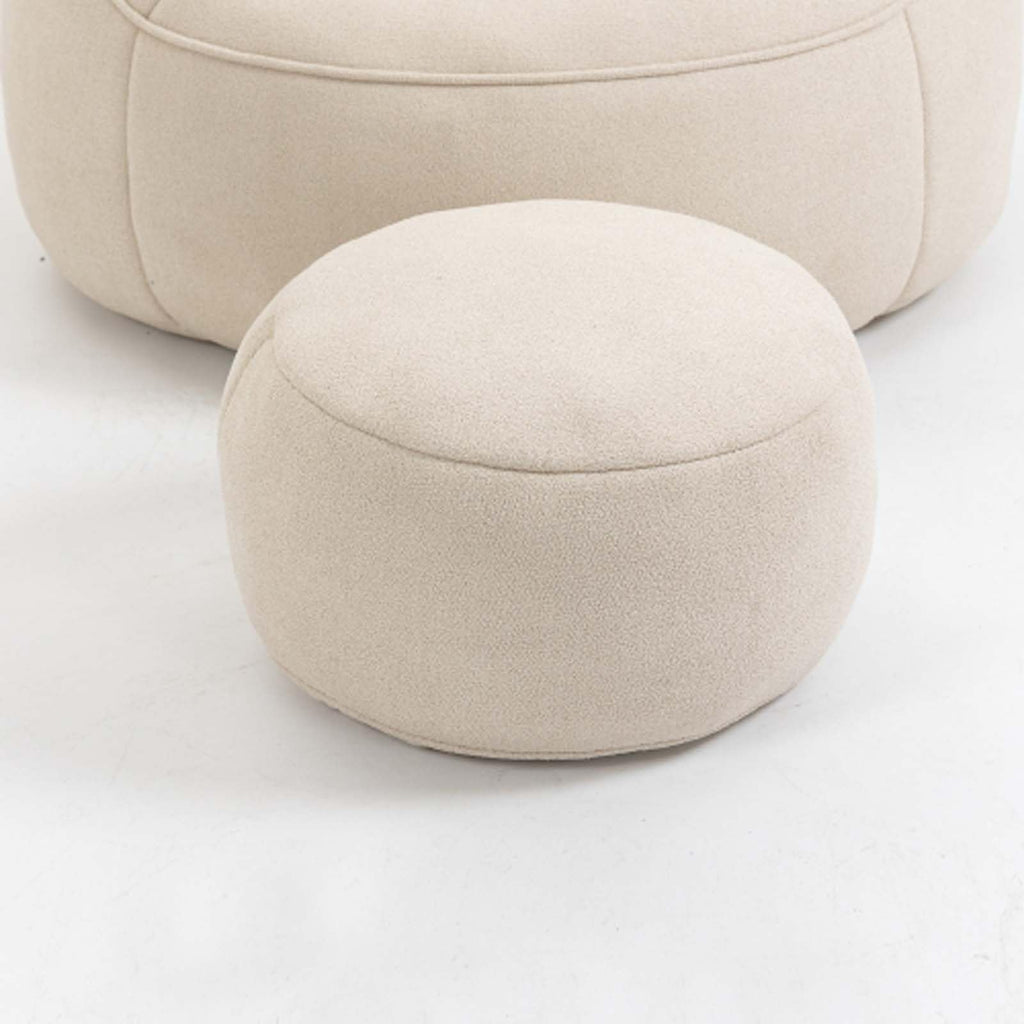 Microfiber Memory Foam Bean Bag Chair with Ottoman E276864