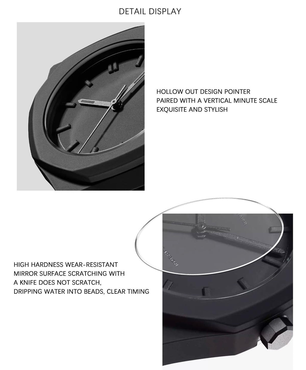 Black Arabic Numeral Quartz Watch I528