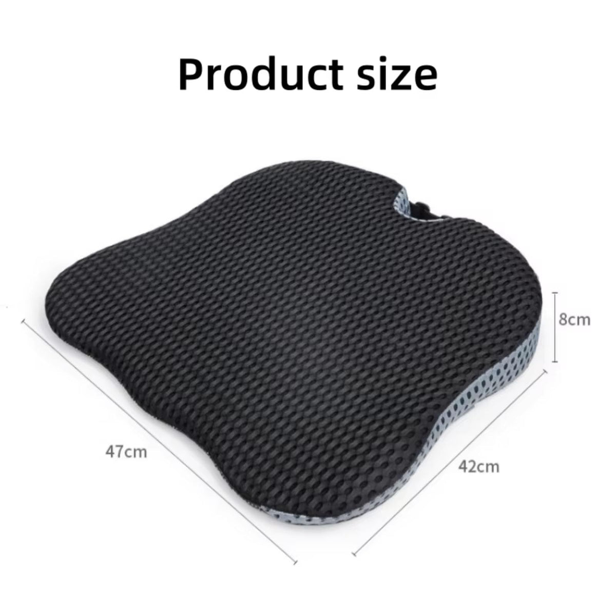 Black Memory Foam Car Seat Booster Cushion Y863977