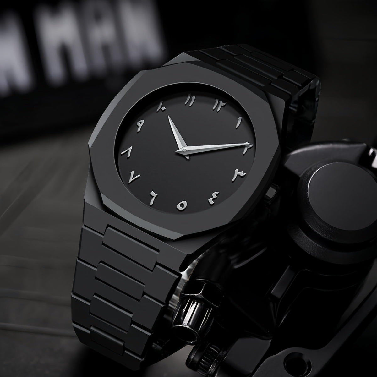 Black Arabic Numeral Quartz Watch I528