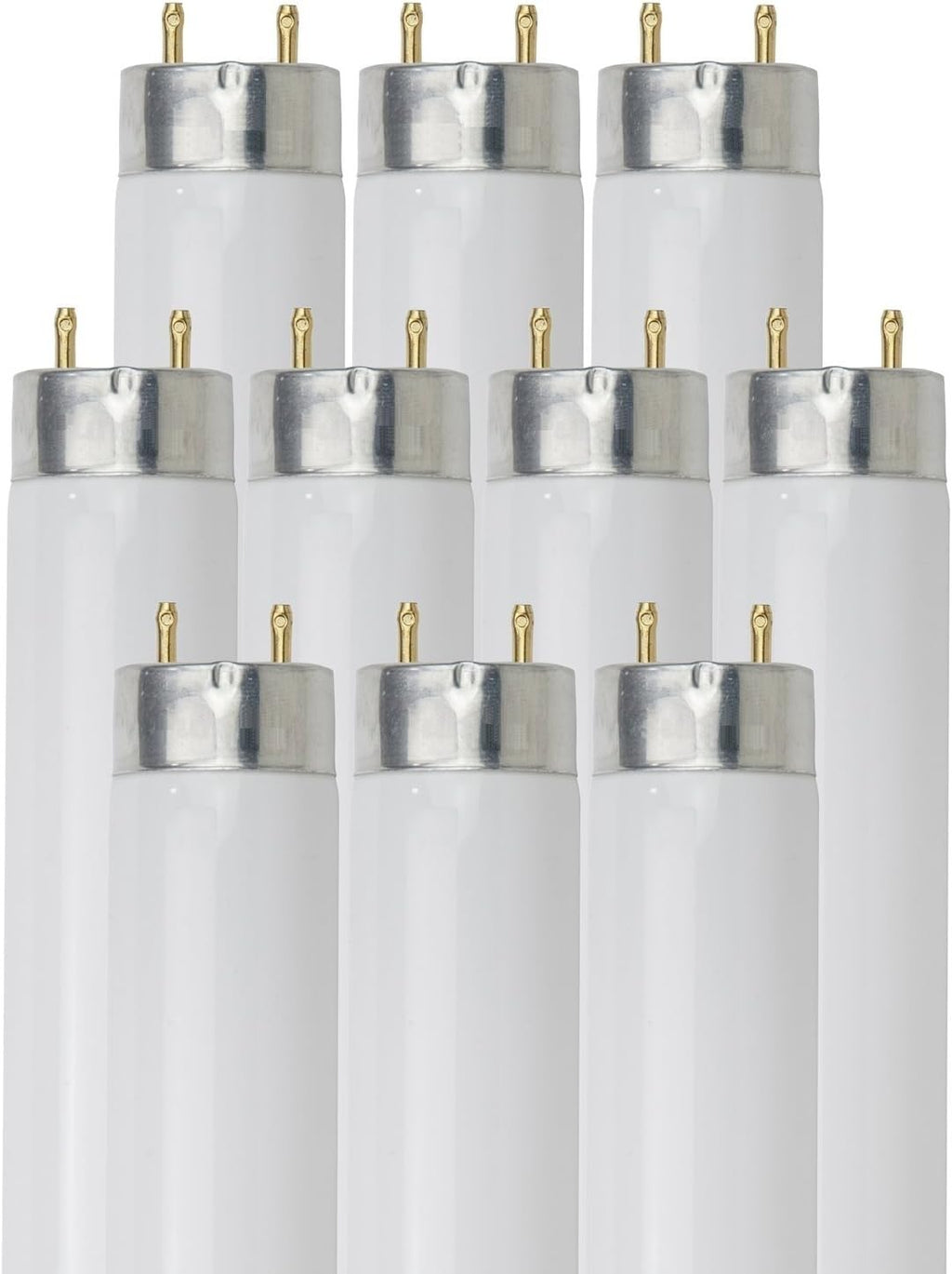 24 Inch T8 Fluorescent Tube Light Bulb 17W 3500K G13 Bi-Pin Pack of 10 P191