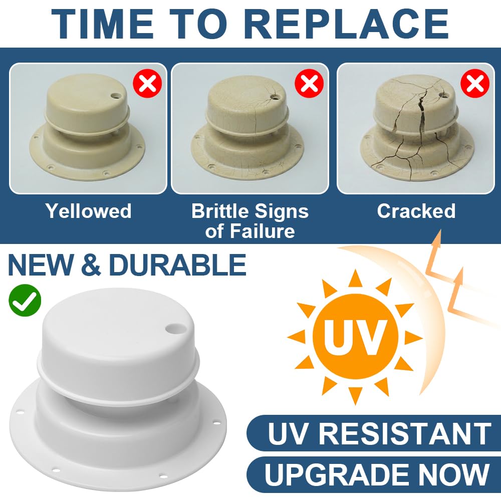 White 2 Pack RV Vent Covers I45989