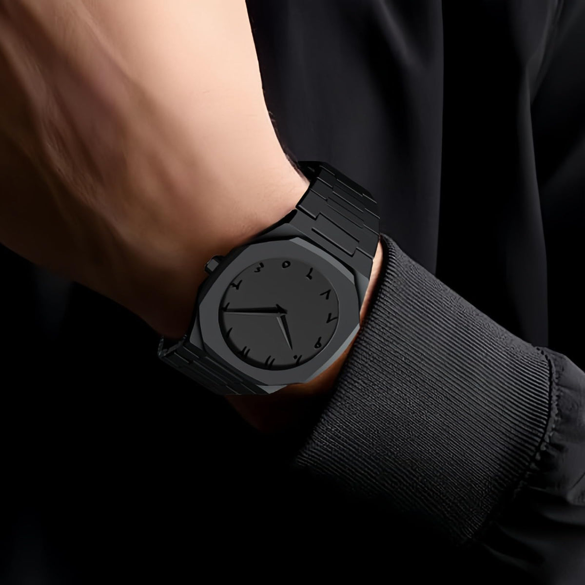 Black Arabic Numeral Quartz Watch I528