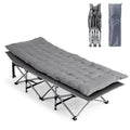 Folding Camping Cot Bed with Mattress and Pillow O74244