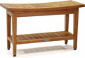 30" Teak Shower Bench with Shelf M728