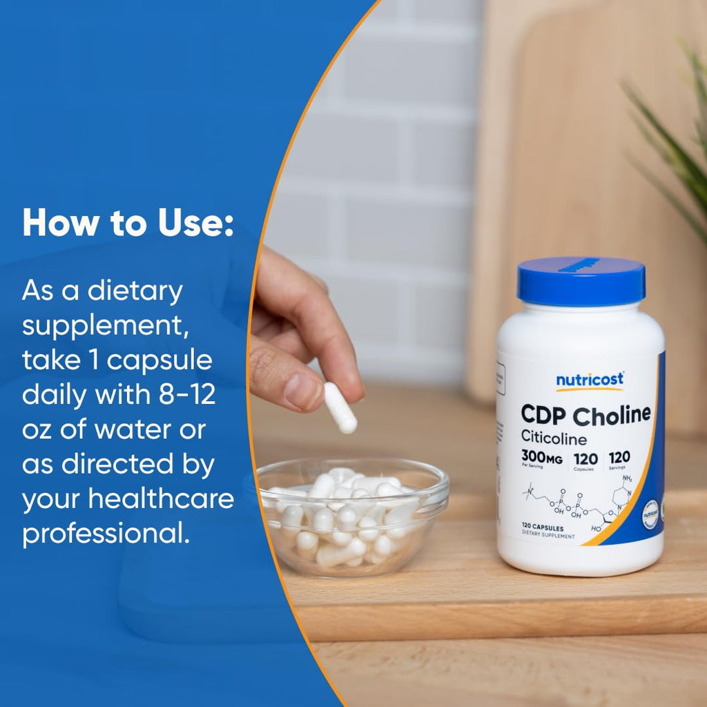 CDP Choline 300mg 120 Vegetarian Capsules X689669