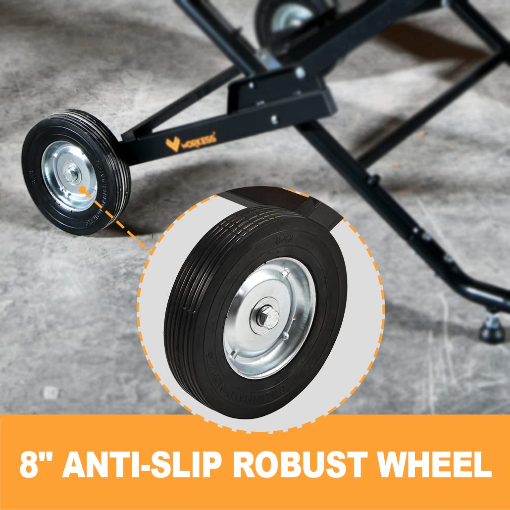 Portable Foldable Table Saw Stand with 8 Inch Wheels G5775