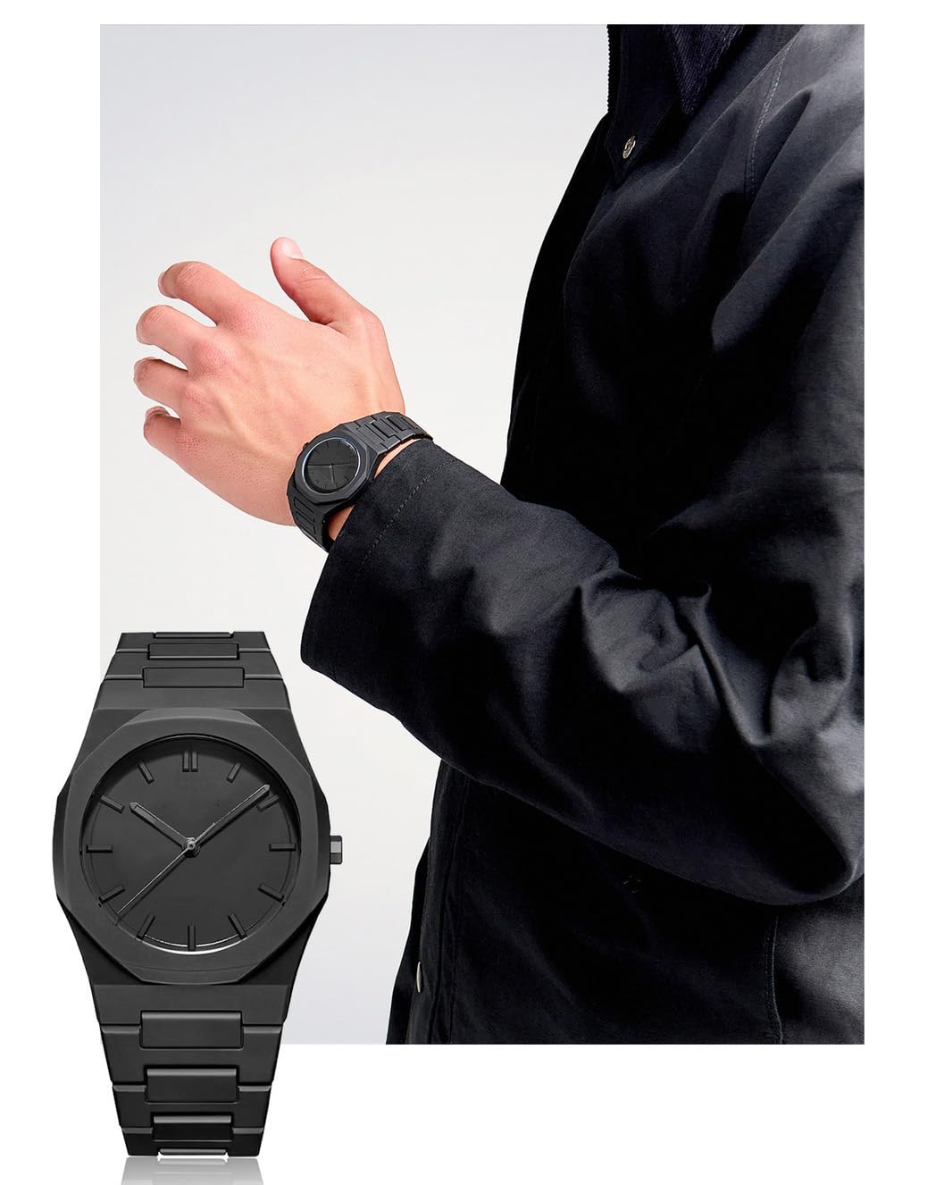 Black Arabic Numeral Quartz Watch I528