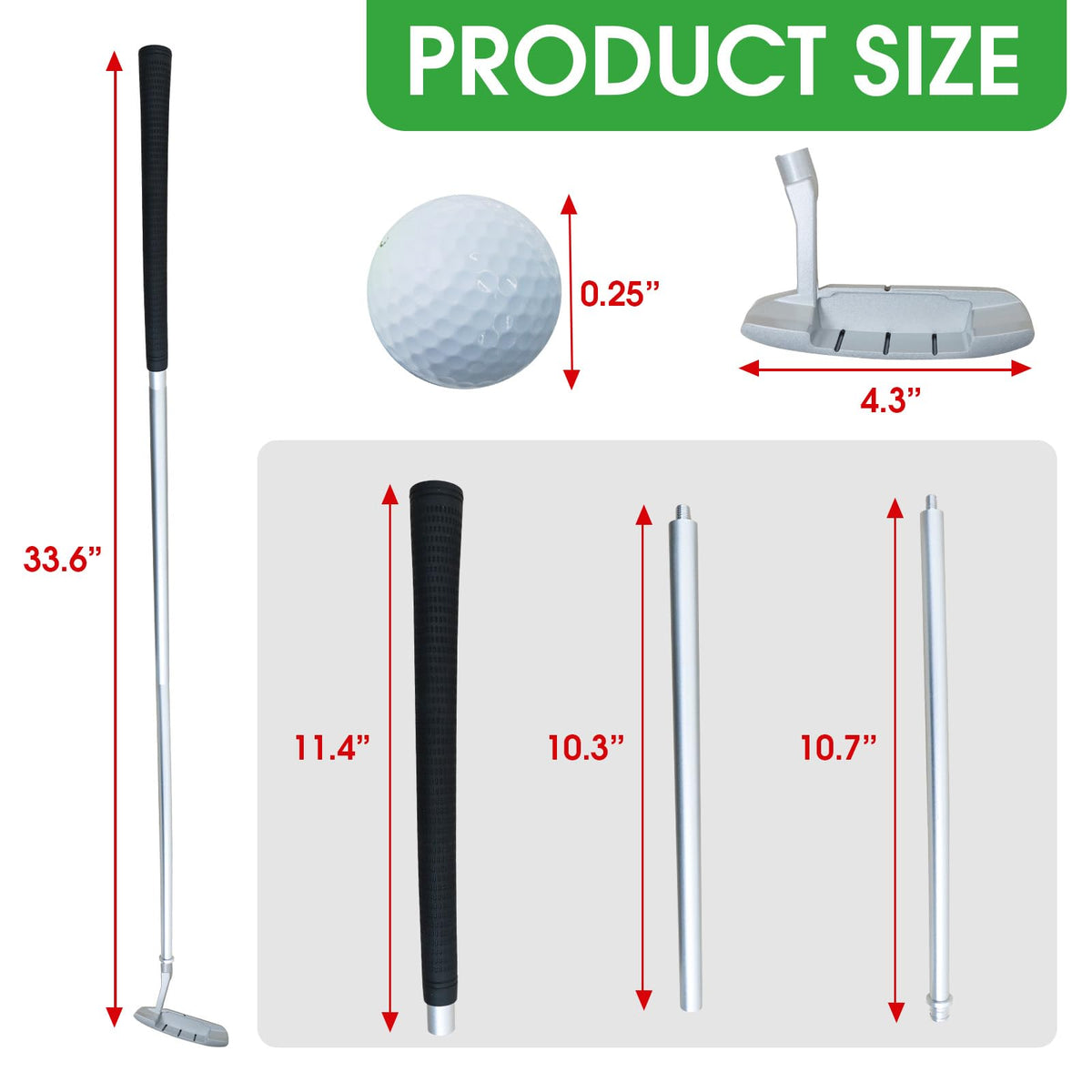 Right Handed Golf Putter with 2 Golf Balls V394