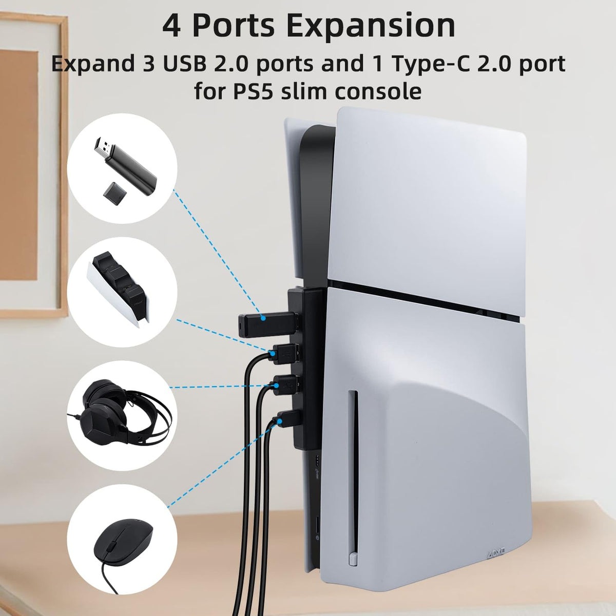 Black 4 Ports USB 2.0 Hub E91210