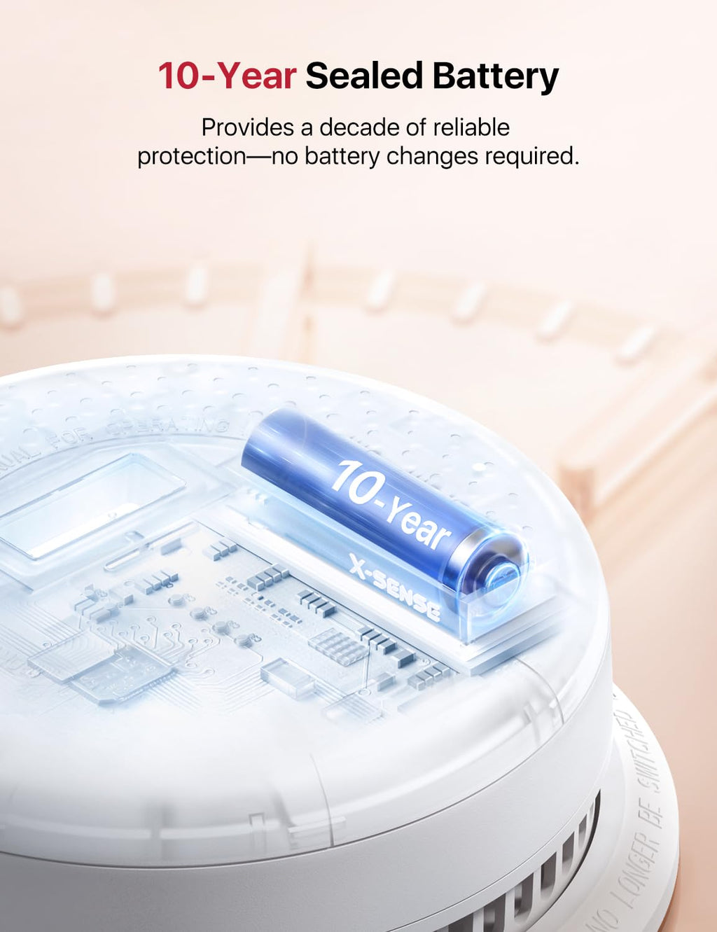 Wireless Interconnected Combination Smoke & CO Alarm J889