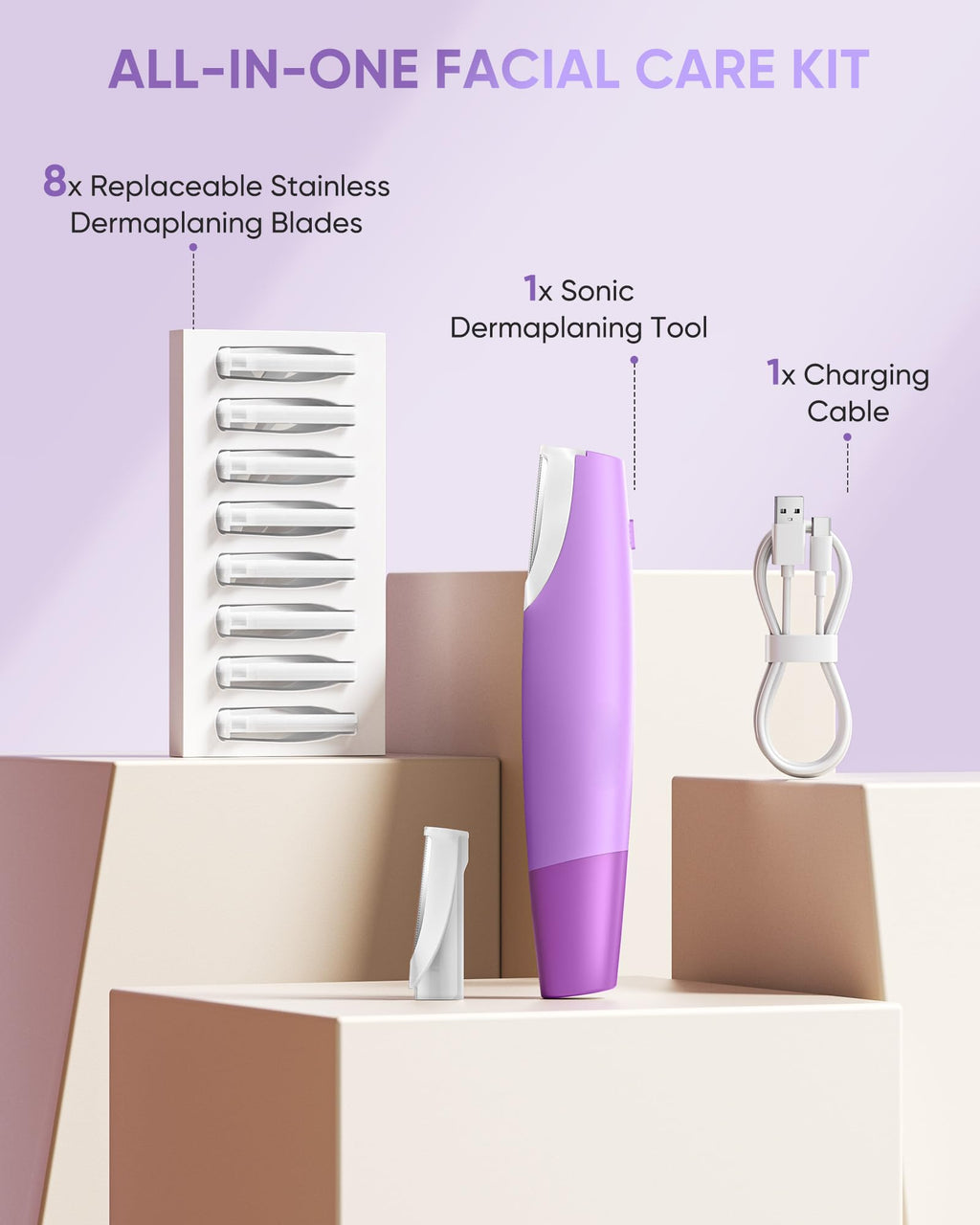Dermaplaning Tool with 8 Blades R42715