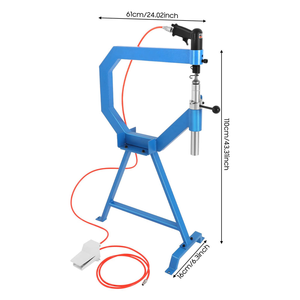 Pneumatic Planishing Hammer with 1" 2" 3" Anvils Dies and Foot Pedal P134