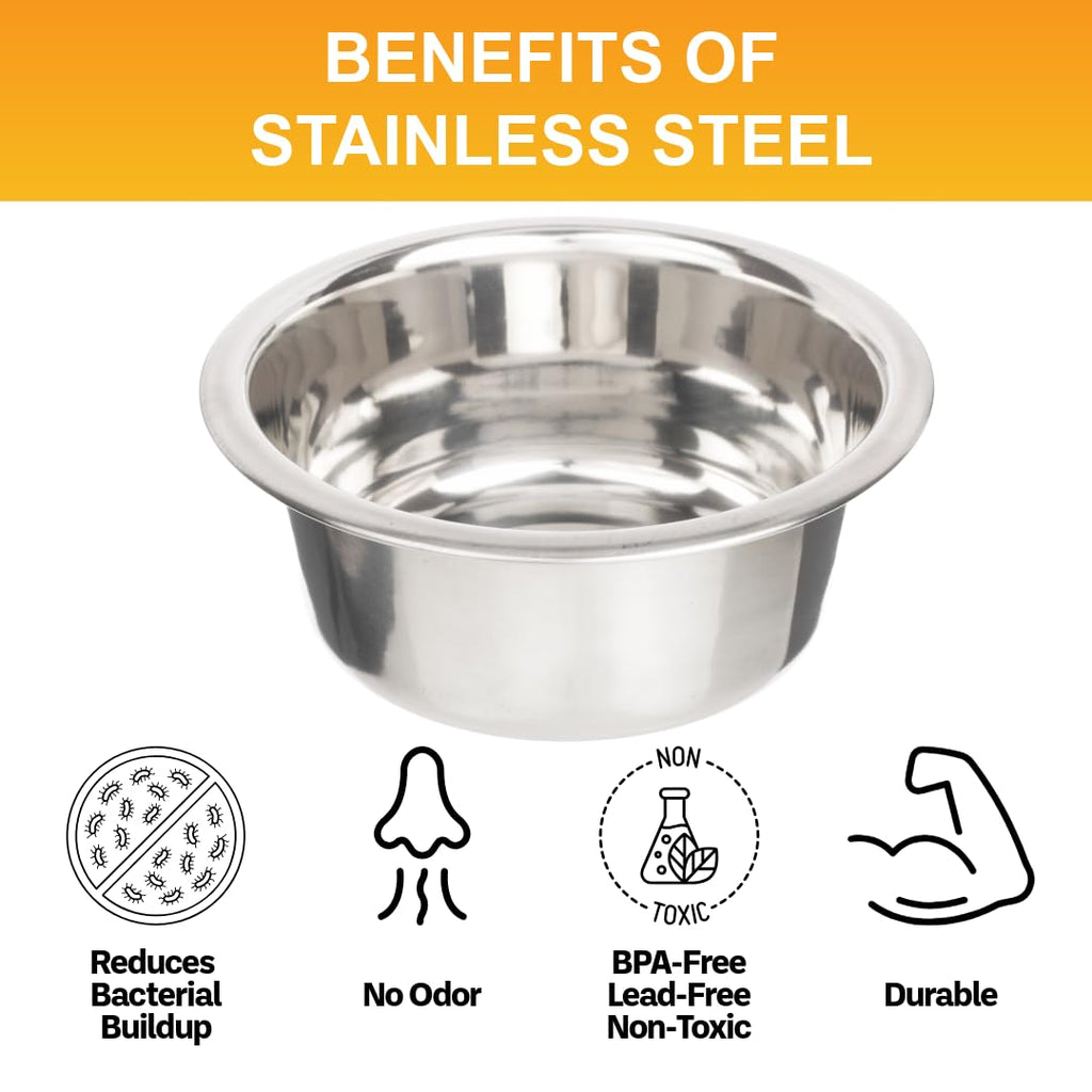 2.2 Cup Stainless Steel Dog Bowls Set of 2 A66310