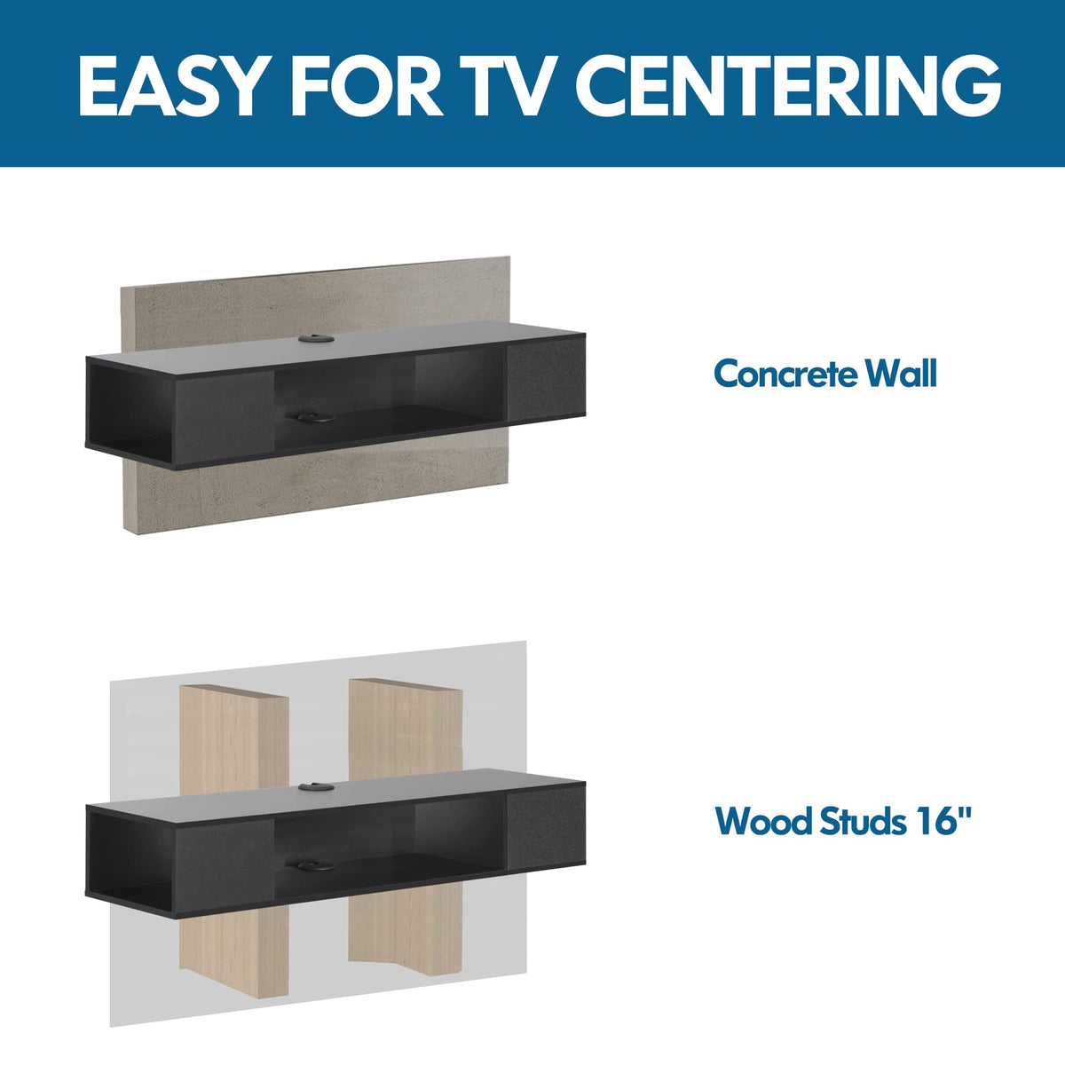 39.4" Floating TV Stand with Storage Q825633