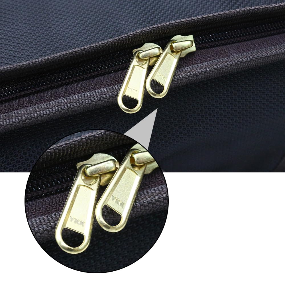 Double Violin Case Wooden Nylon Oxford Silk Interior Y212
