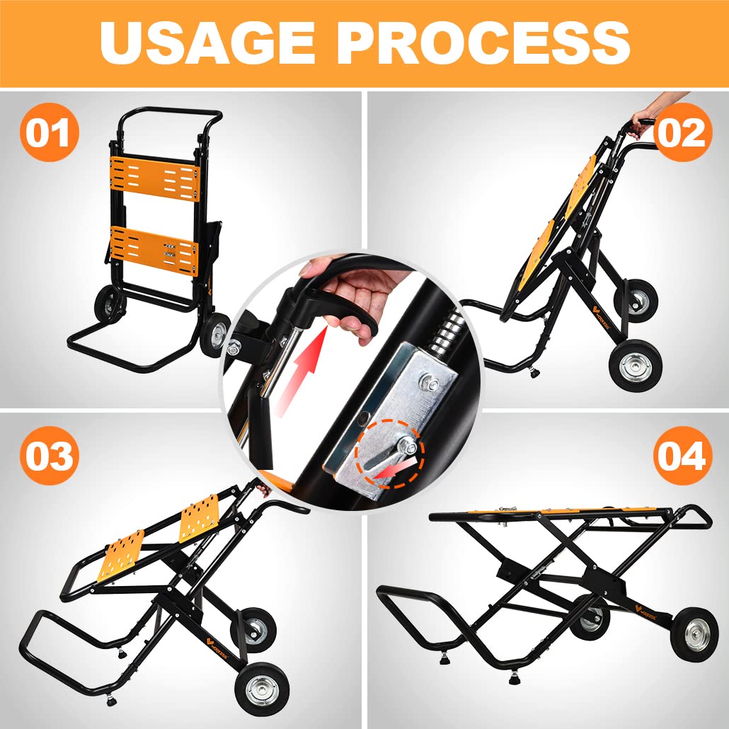 Portable Foldable Table Saw Stand with 8 Inch Wheels G5775