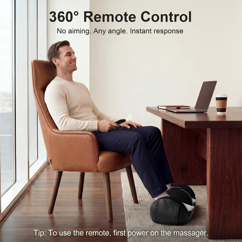 Cordless Shiatsu Foot and Calf Massager with Heat H6504