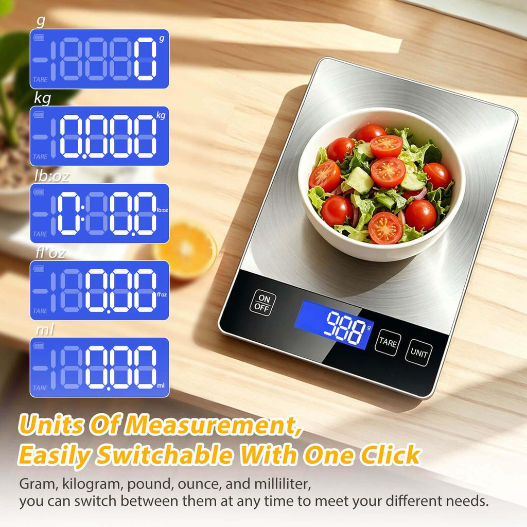 33lb Digital Stainless Steel Food Scale M8757