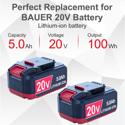 2 Pack Replacement 20V Battery 5Ah B587195