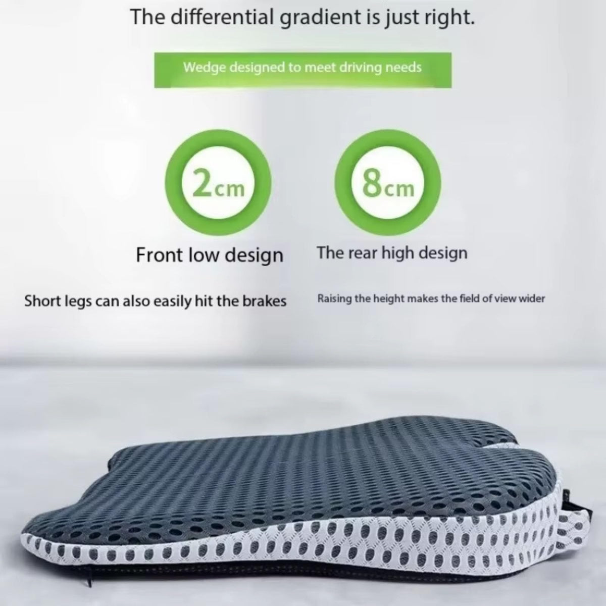 Black Memory Foam Car Seat Booster Cushion Y863977