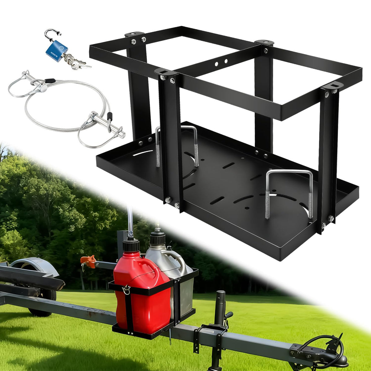 Gas Can Holder with Locking Strap G914