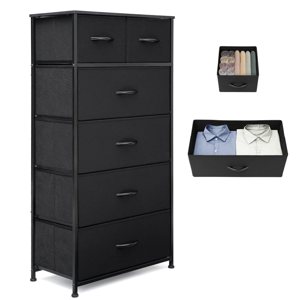 Fabric 6 Drawer Tall Dresser Y765552