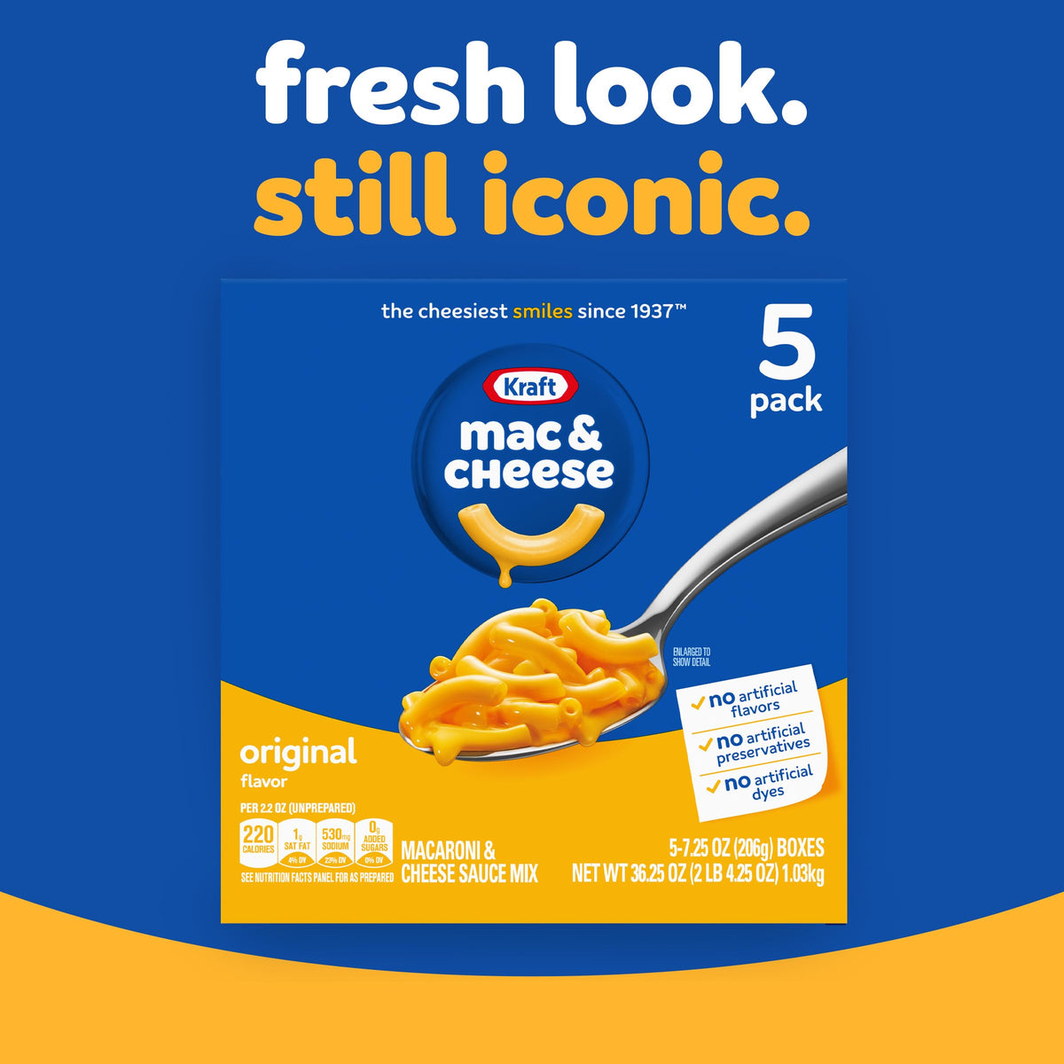 Mac and Cheese Dinner 5 Boxes Original Flavor 7.25 oz K707693