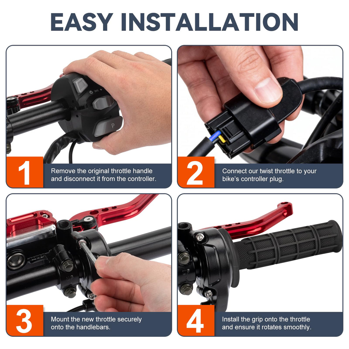 Waterproof Twist Throttle Kit for Electric Dirt Bike H38733